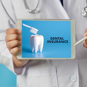 a closeup of a digital dental insurance form