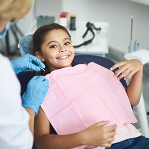 a child during a dental checkup