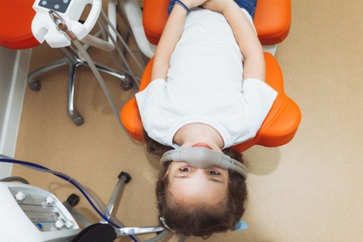 Child receiving sedation