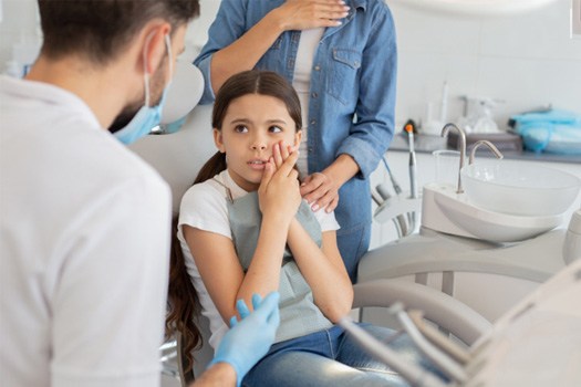 Child with a toothache